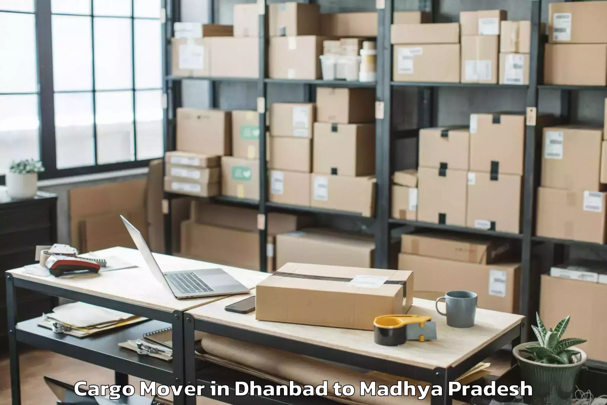 Easy Dhanbad to Sarni Cargo Mover Booking